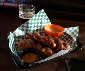 East Forty Brewing - Soft Pretzels with Honey Mustard and Porter Cheese